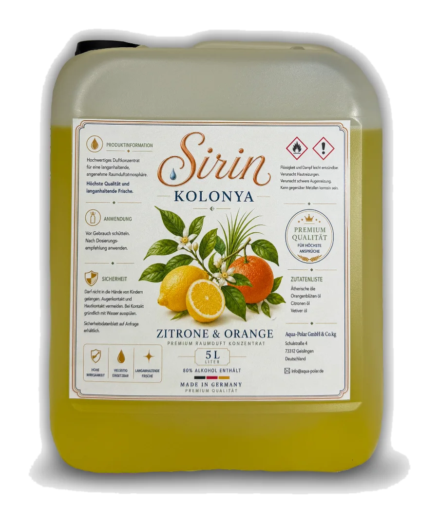Sirin Kolonya Zitrone & Orange 5 Liter 80 % im 5 Liter Kanister
